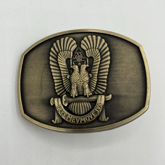 unknown Other - Masonic Free Mason Belt Buckle Bronzed Men’s